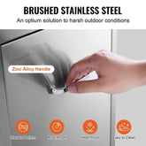 Pull Out Trash Drawer 17.7x25x22.8 Inch Raised Style Trash Bin with Pull-Out Tray Stainless Steel Trash Drawer with Handle for Outdoor Kitchen BBQ Island